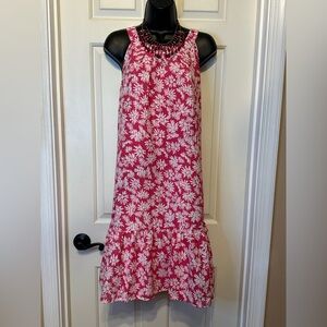 SG06-Adrienne Vittadini Pink and White Floral Dress